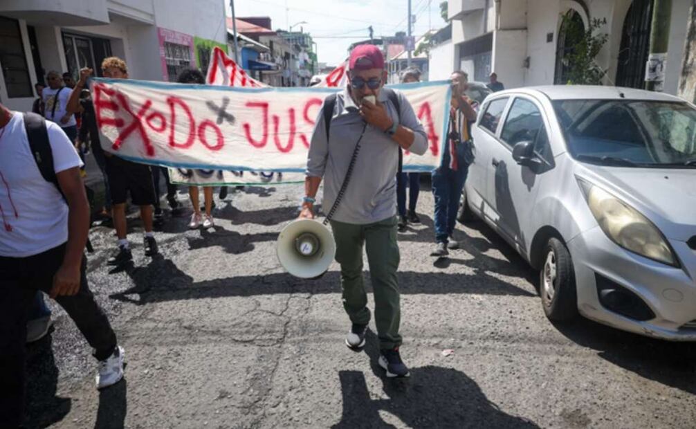 En los últimos sesenta días antes de su detención, García Villagrán encabezó diversas protestas contra violaciones a los derechos de las personas migrantes. Foto: Damián Sánchez