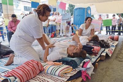 Enfermeras cumplen seis días en ayuno  