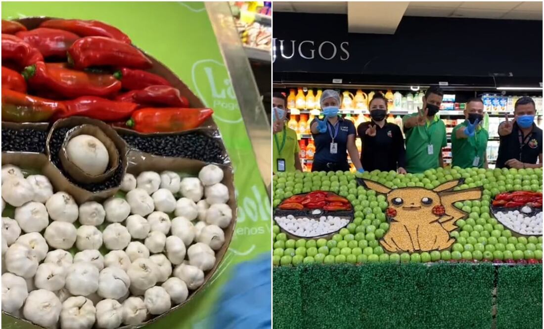 Pokémon, supermercado. Fotos: Capturas de TikTok @lacoloniahn