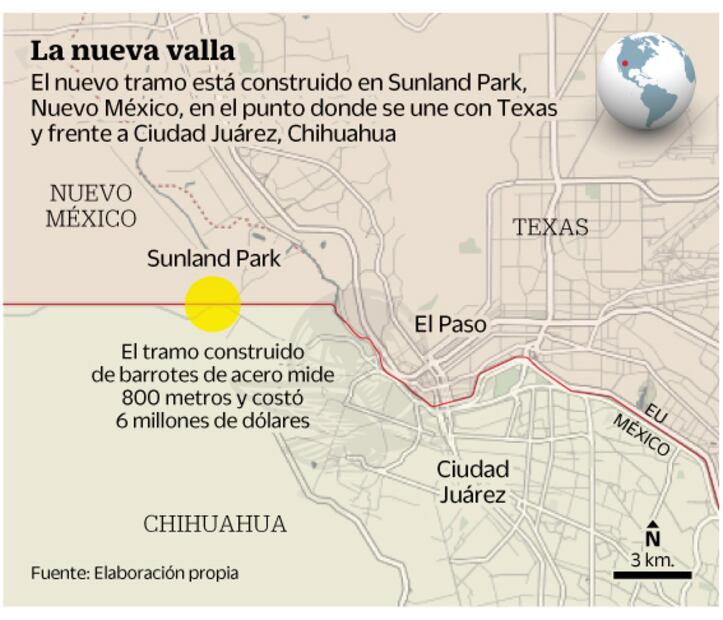Civiles alzan su propio muro en la frontera