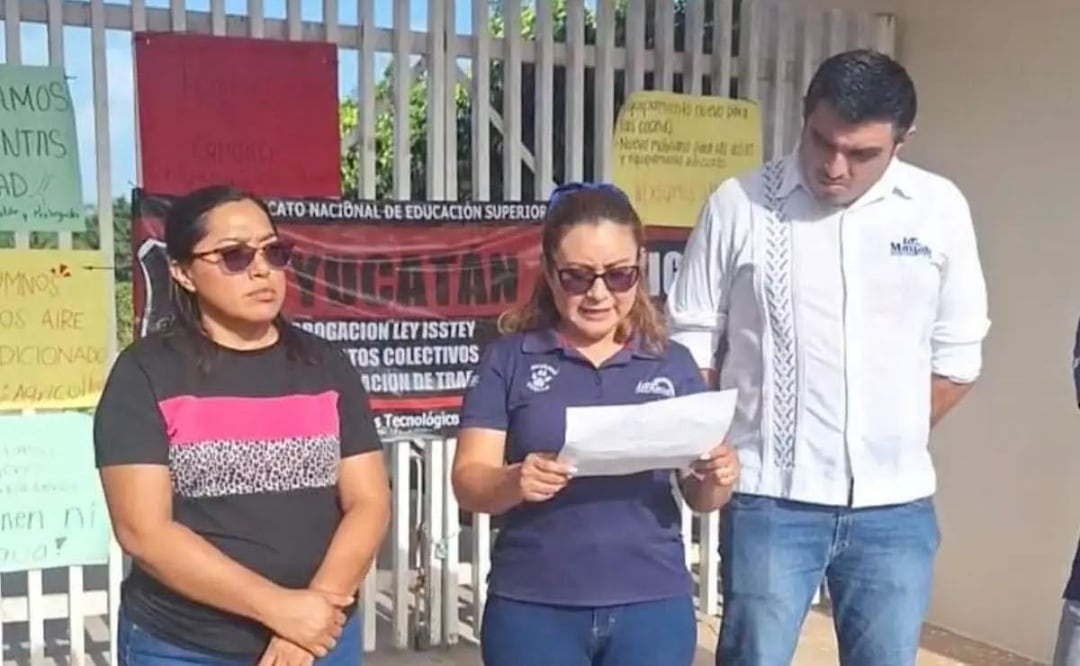Docentes y administrativos de Universidades en Yucatán se suman a paro de maestros (30/05/2025). Foto: Especial