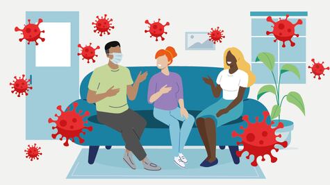 El gráfico que te ayuda a evaluar el riesgo de contagio de Covid-19 cada que vas a una reunión 