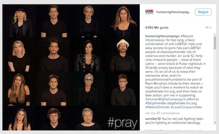 Famosos rinden tributo a los 49 muertos de Orlando