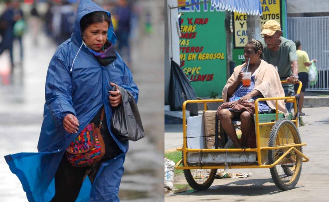 Clima extremo en México con reportes de vientos y lluvias además de olas de calor. Fotos: Miguel García García y Luma López / EL UNIVERSAL
