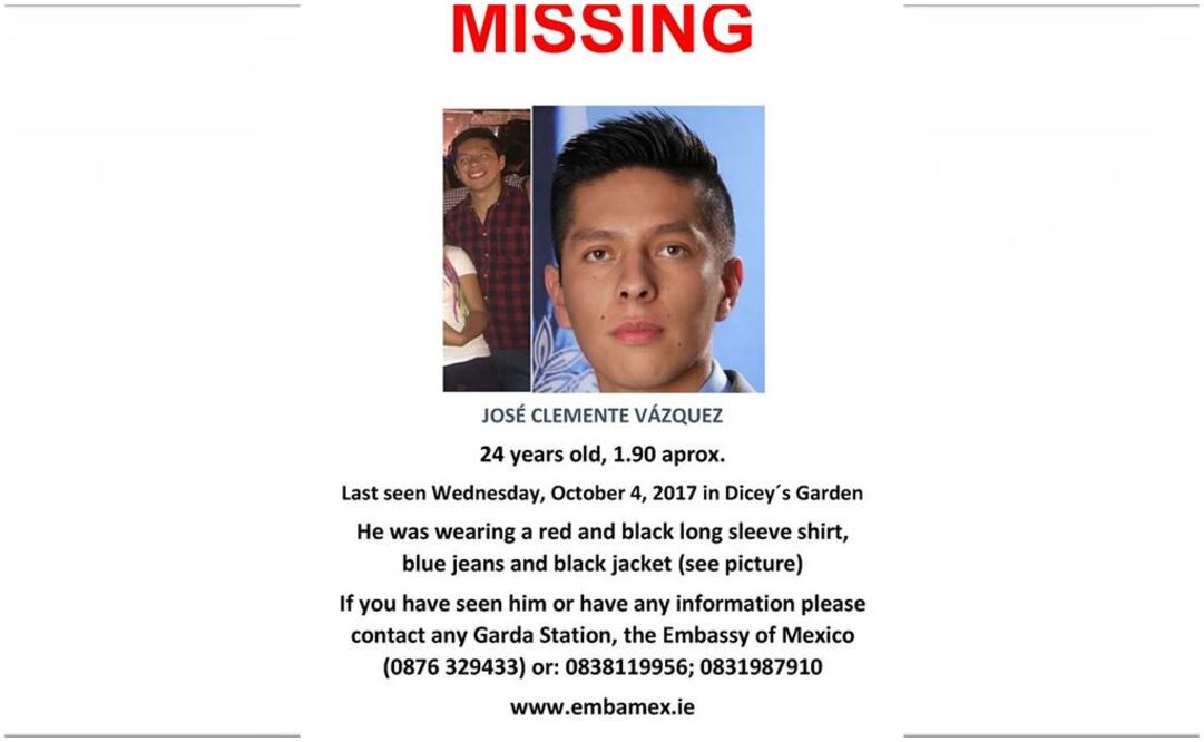 Hallan muerto a joven mexicano en Irlanda