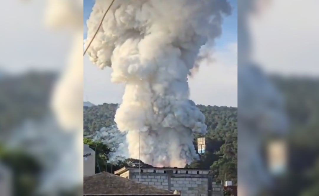 Explosión en taller de pirotecnia deja una mujer muerta en Ocotepec, Morelos; 10 personas resultan heridas.
Foto: Especial.