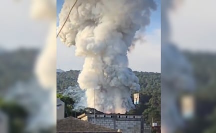 VIDEO Explosión en taller de pirotecnia en Ocotepec, Morelos, deja una mujer muerta; 10 personas resultan heridas