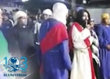 Hombre ebrio personifica a Jesucristo en Tlaxcala