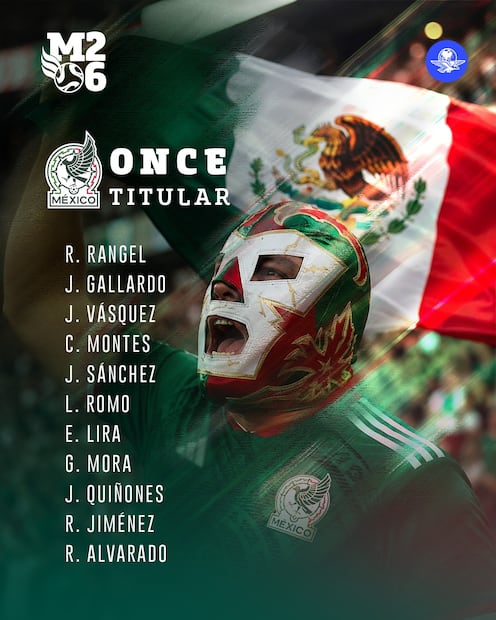Alineación de México para enfrentar a Inglaterra en el Mundial de 2026 - Foto: EL UNIVERSAL