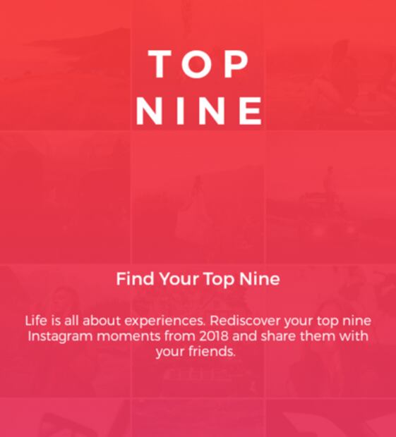 Cómo ver tu top nine 2018 en Instagram