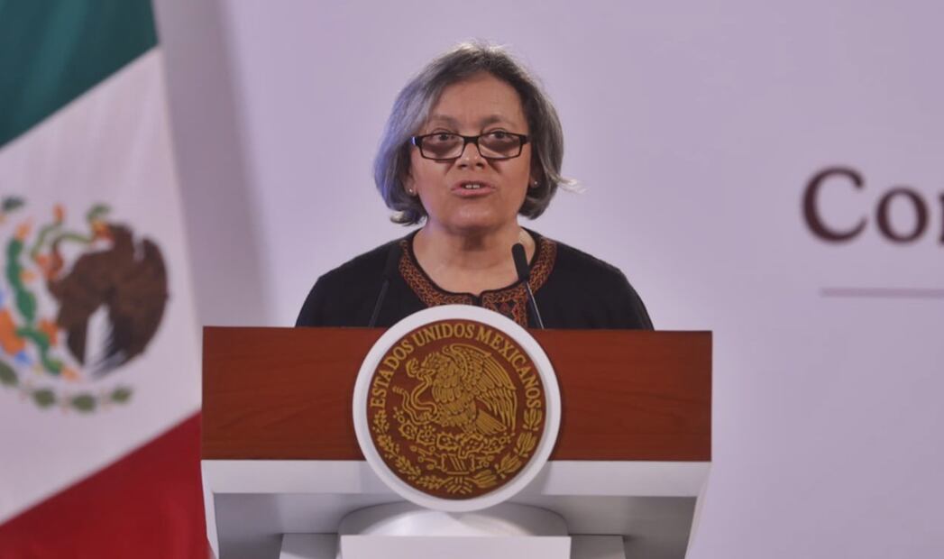 En el marco del aniversario de la Constitución de 1824, Mariana Terán, habla sobre la importancia de esta, en la sección Suave Patria de la conferencia matutina. Foto: Gabriel Pano/EL UNIVERSAL