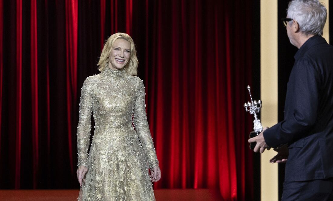 Alfonso Cuarón y Cate Blanchett. Foto: EFE/Javier Etxezarreta.