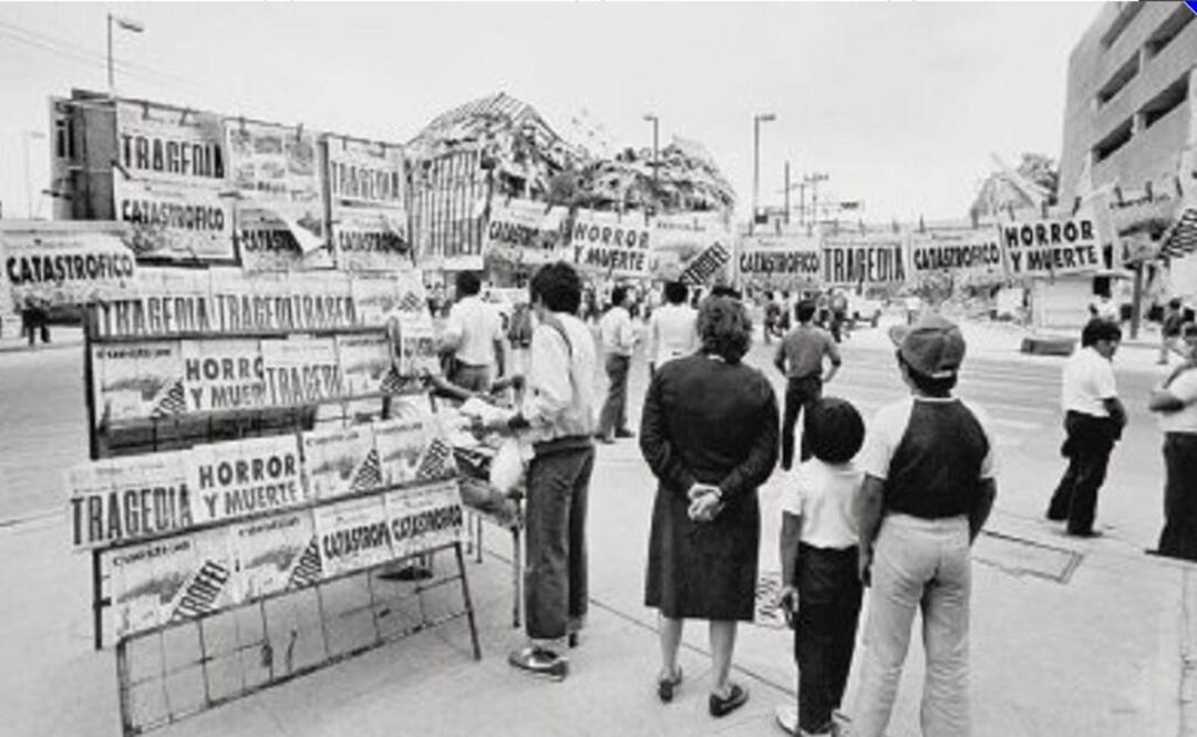 Tragedia, 19 de septiembre de 1985, 14:00. Fotografía de Carlos Contreras que pertenece a la colección de Fundación Televisa.