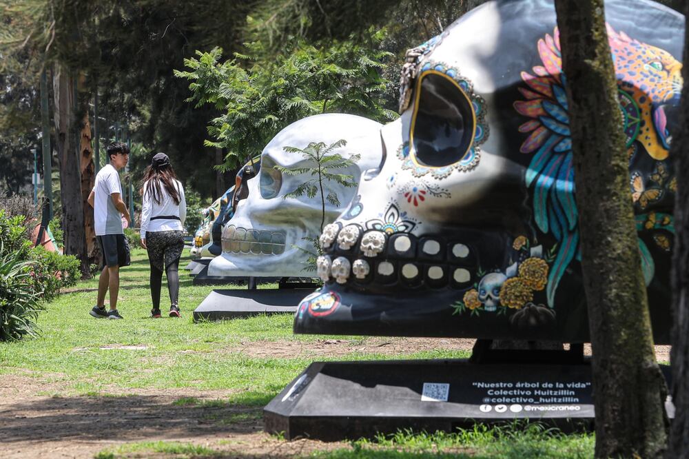 Exposición Mexicraneos en el Bosque de Aragón. FOTO: Gabriel Pano El Universal