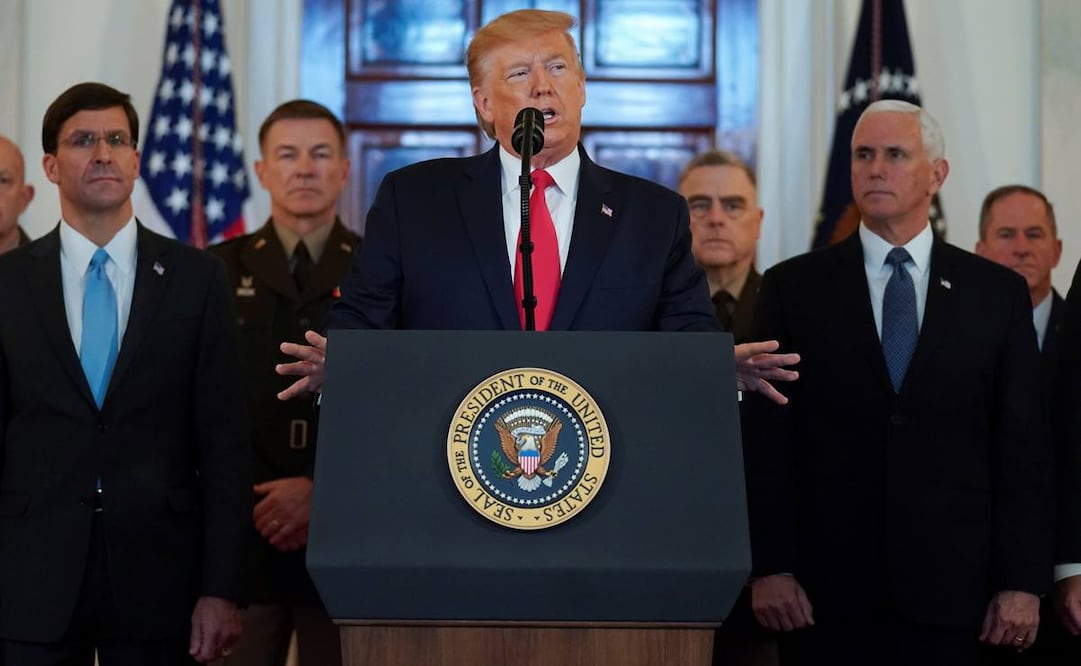 El presidente de Estados Unidos, Donald Trump, en su mensaje desde la Casa Blanca (Foto: Reuters)