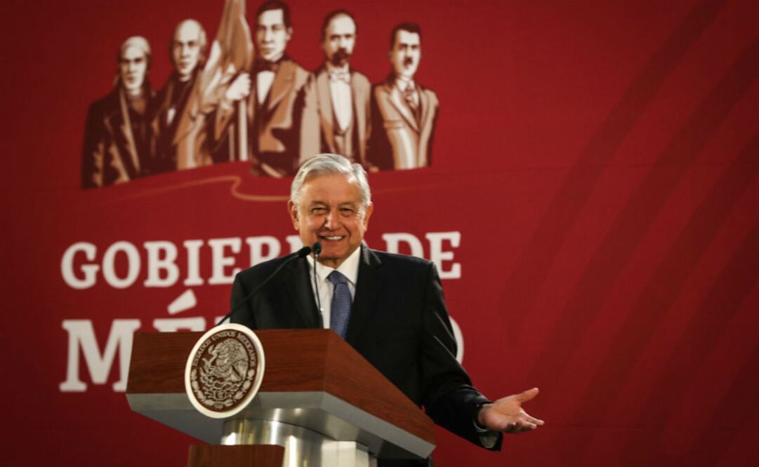 El presidente de la República Andrés Manuel López Obrador en su conferencia matutina. FOTO: JUAN CARLOS REYES GARCÍA | EL UNIVERSAL