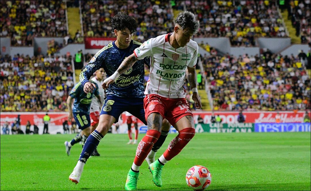 América igualó con Necaxa en el fin de la Jornada 3 y la Pantera Zúñiga se estrenó como goleador azulcrema / FOTO: Imago7