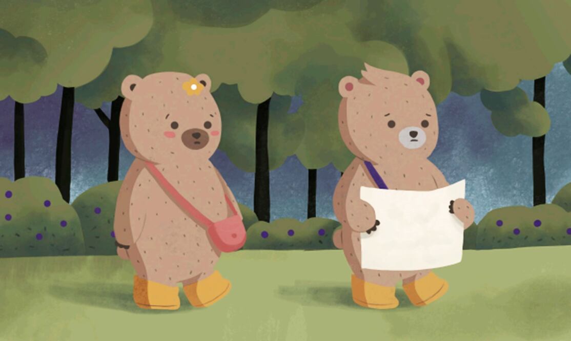 "Rocky y Nina en la caverna" , libro de Claudia Gendrop.
Imagen: Claudia Gendrop