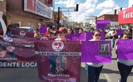 Marchan por Melissa Lizeth y Jazmín Michelin, primas desaparecidas en Nogales, Sonora