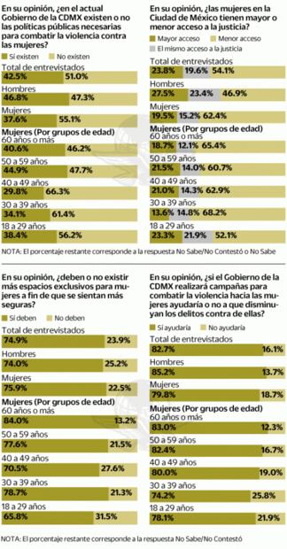 Capitalinos apoyan marcha de mujeres, pero no las pintas: encuesta