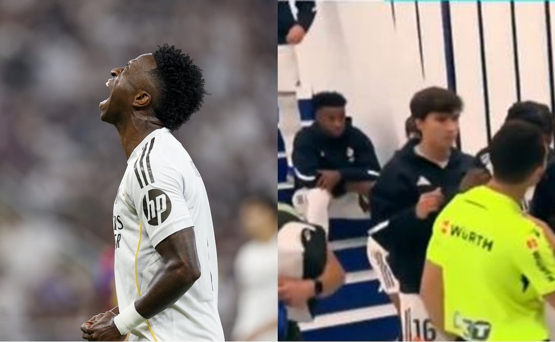 Vinícius Júnior rompe en llanto, momentos antes del partido entre Real Madrid y Levante - Foto: EFE/Especial