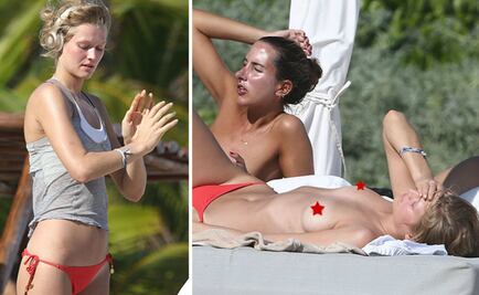 Ex de DiCaprio vacaciona "topless" en México