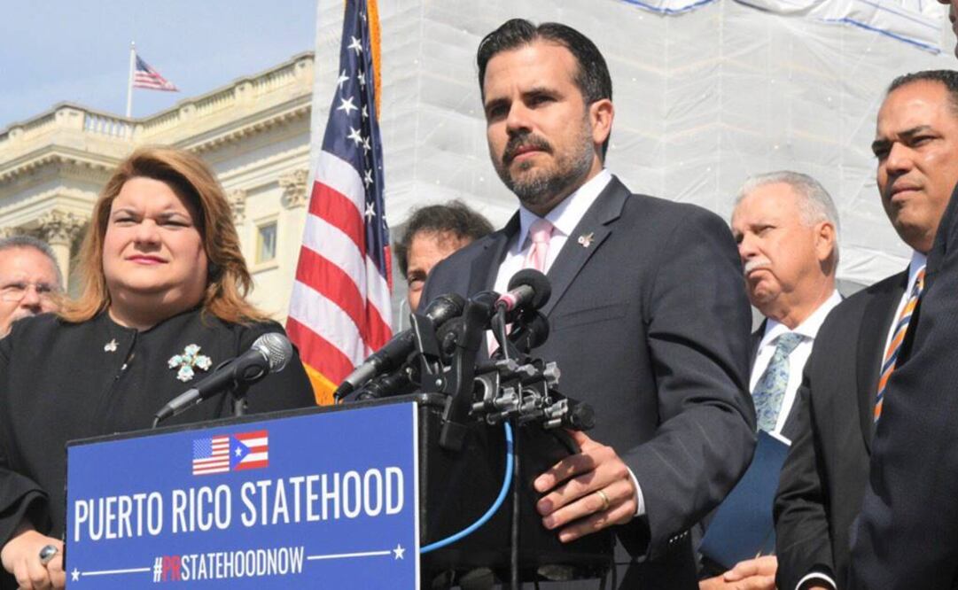 El gobernador de Puerto Rico, Ricardo Rosselló, durante un mitin en la Casa Blanca (Foto: @ricardorossello/ Twitter)