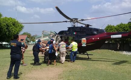 Trasladan en helicóptero niño mordido por serpiente en Chiapas
