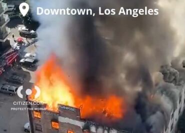 Combaten incendio en antiguo Morrison Hotel de Los Ángeles; apareció en la portada de disco de The Doors