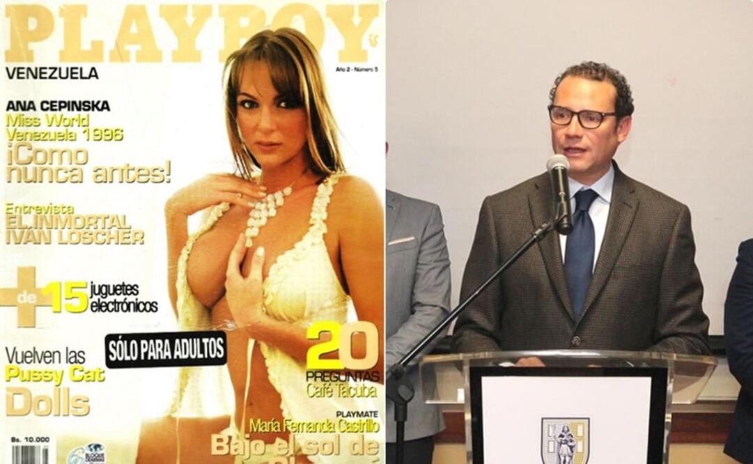Portada de la revista Playboy de Venezuela en mayo de 2007 (izq) y el alcalde de San Luis Potosí, Xavier Nava Palacios (Fotos: Especiales)