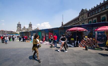 FOTOS: Con vallas, refuerzan protección del Zócalo de la CDMX previo a marcha del 8M; comercios y hoteles son blindados