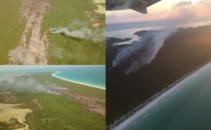 Se registra incendio en selva y humedales de Holbox