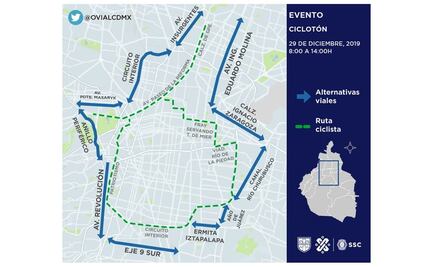 Despliegan operativo especial para último ciclotón del año en CDMX 