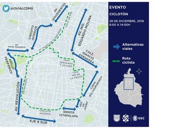 Despliegan operativo especial para último ciclotón del año en CDMX