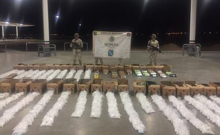 Aseguran más de 400 kilos de droga en retén militar de Sonora