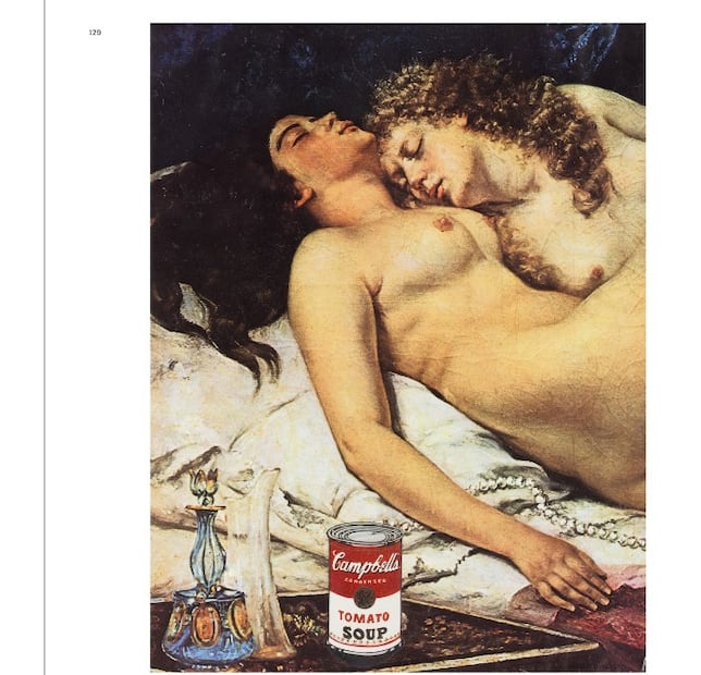 Couber Warhol (1980). Collage. 38 x 31 cm. Crédito: Del libro Fernando Sampietro. Un verdadero duchampiano que se hacía llamar Marcelo del Campo.