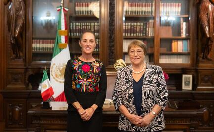 Sheinbaum recibe a Michelle Bachelet en Palacio Nacional; reitera su apoyo para ocupar secretaría general de la ONU