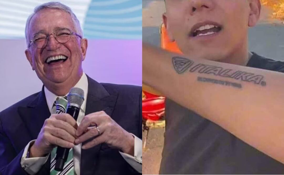Salinas Pliego regala moto a joven que se tatuó logo de Italika. Foto: Redes sociales
