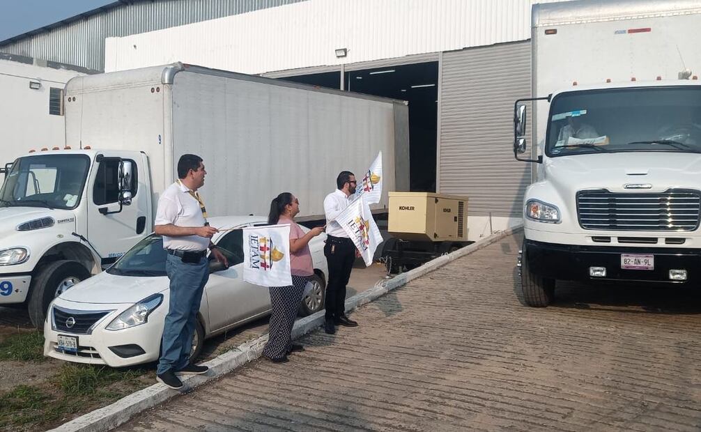 La segunda ruta partió con dirección hacia municipios de Valle Hermoso y Matamoros; la tercera hacia Nuevo Laredo. Foto: especial