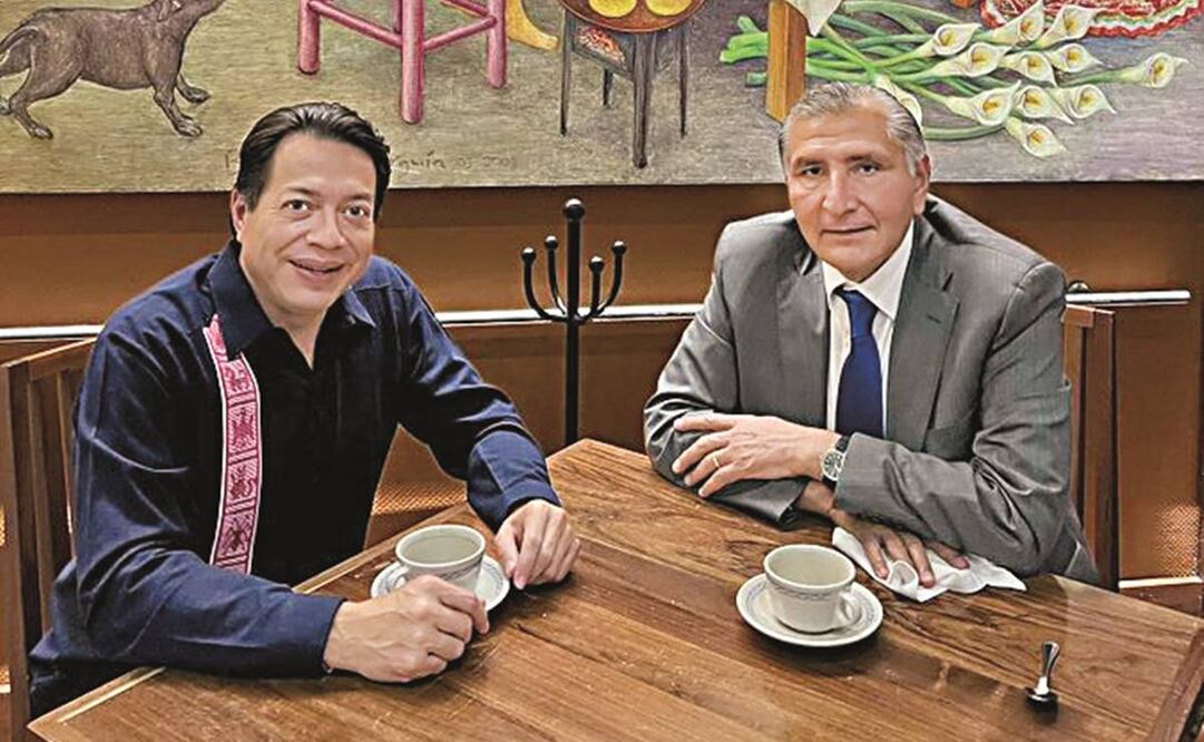 MariO Delgado, líder nacional de Morena, se reunió con Adán Augusto López, secretario de Gobernación. Foto: Tomada de Twitter.