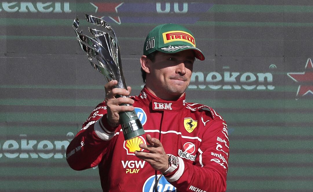 Charles Leclerc celebra podio en Gran Premio de México 2025