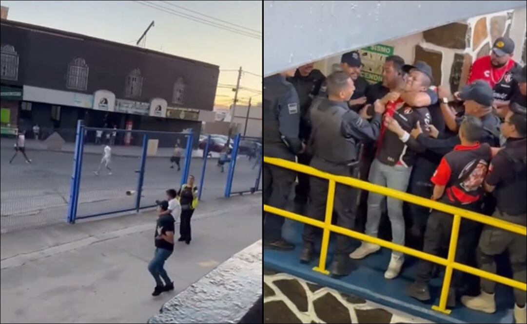 Incidentes en el estadio Jalisco entre Atlas y Rayados / Foto: Especiales