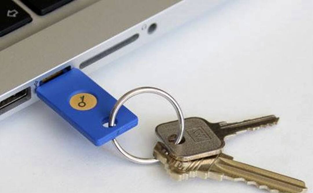 Security key. Fotografía de Yubico