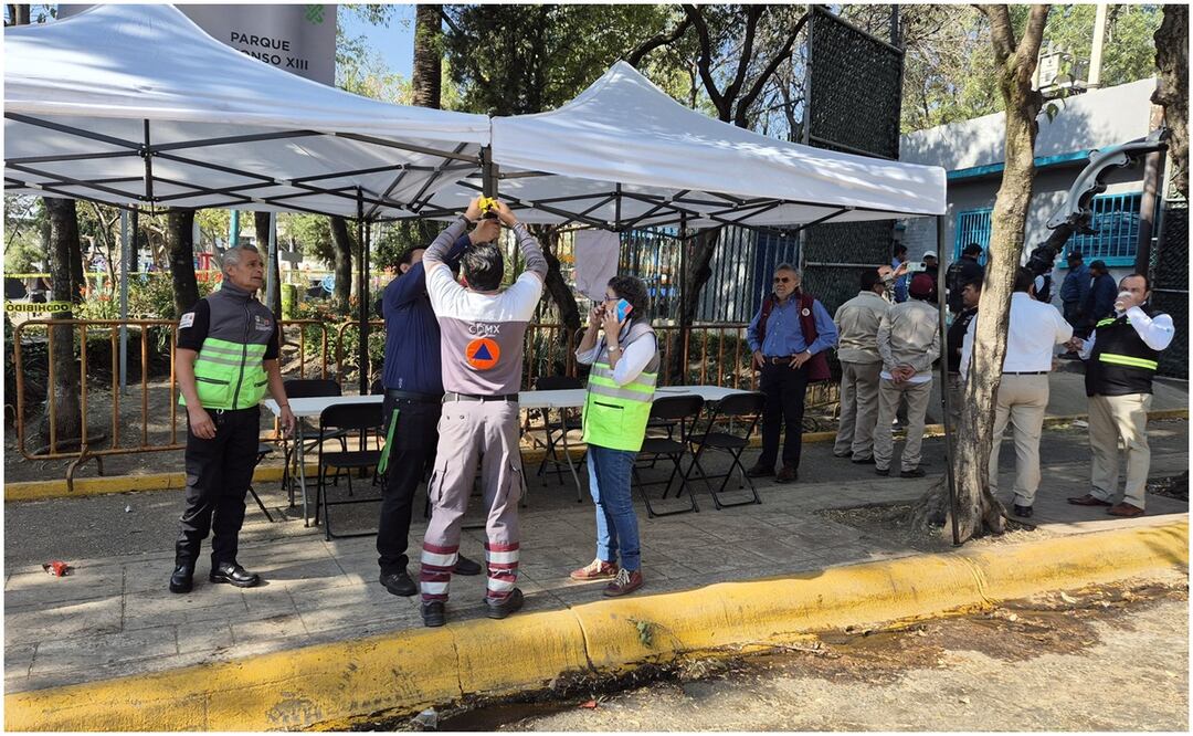 El puesto de mando permanecerá hasta la conclusión de los trabajos que realizan Sacmex y Pemex en la alcaldía Álvaro Obregón. Foto: Tomada de la cuenta de X de SGIRPC CDMX