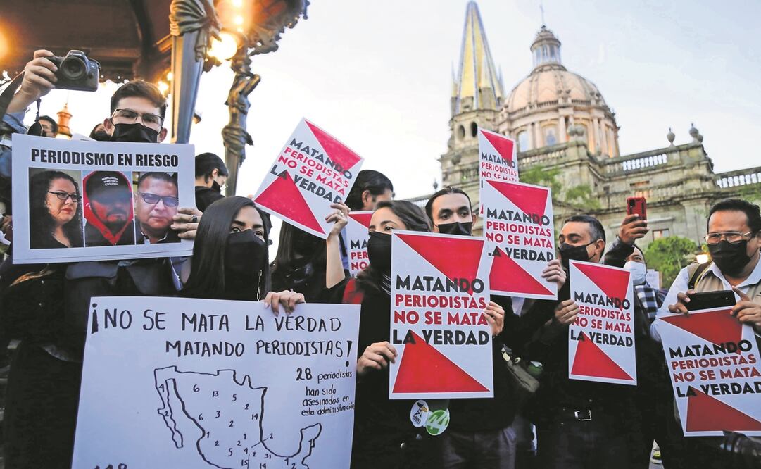 De 2006 a la fecha 252 periodistas han sido asesinados en México, 55 durante el actual gobierno y 99 en el anterior. Foto: ARCHIVO EL UNIVERSAL