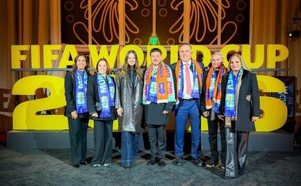Samuel García, Mariana Rodríguez y  funcionarios regios, acuden a sorteo mundialista de FIFA 2026 en Washington DC