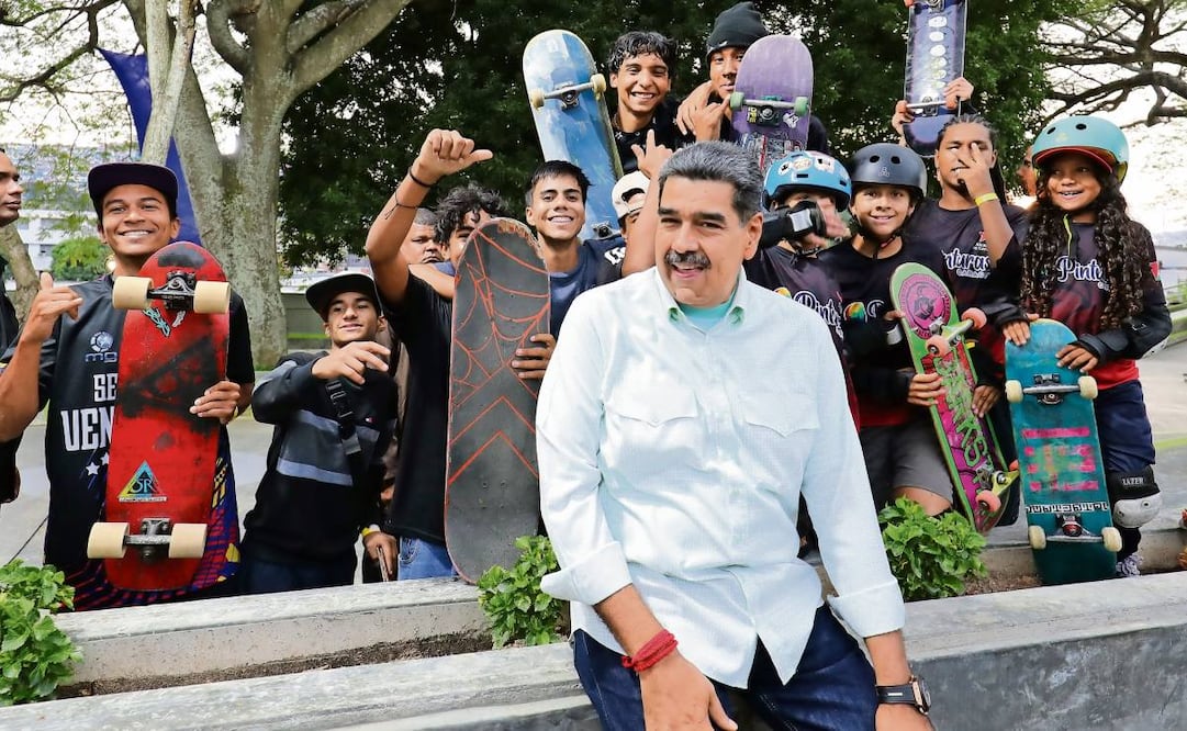 Fotografía cedida por Prensa Miraflores del presidente de Venezuela, Nicolás Maduro, durante un acto de gobierno, en Caracas. Foto: EFE (03/01/2025)