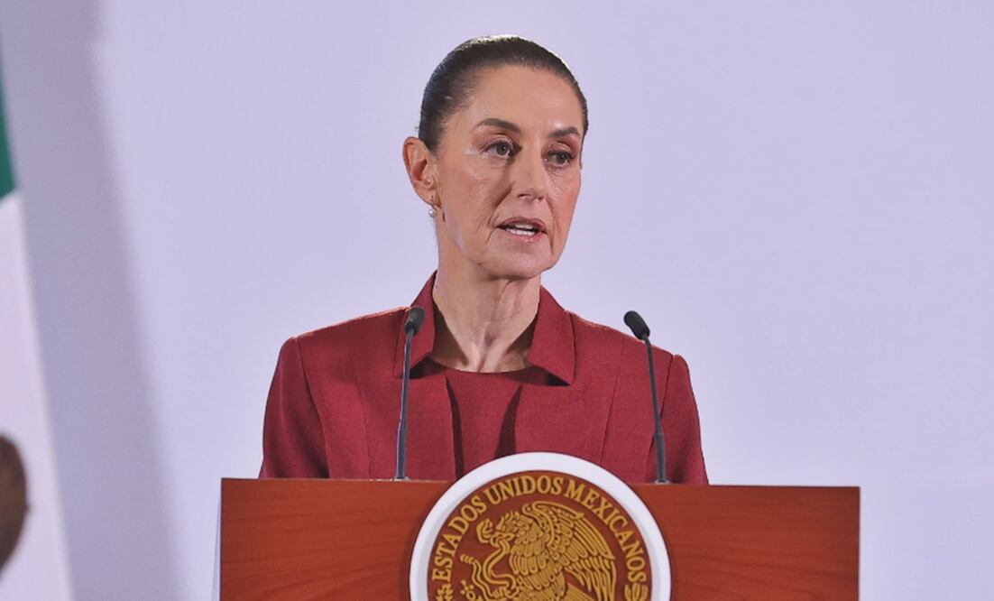 La Mandataria federal resaltó la presencia de la Secretaría de Defensa y la Guardia Nacional .. Foto: Gabriel Pano/EL UNIVERSAL