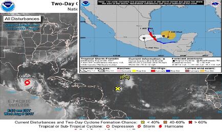 Activan Alerta Verde para Q.Roo ante alejamiento de "Franklin"