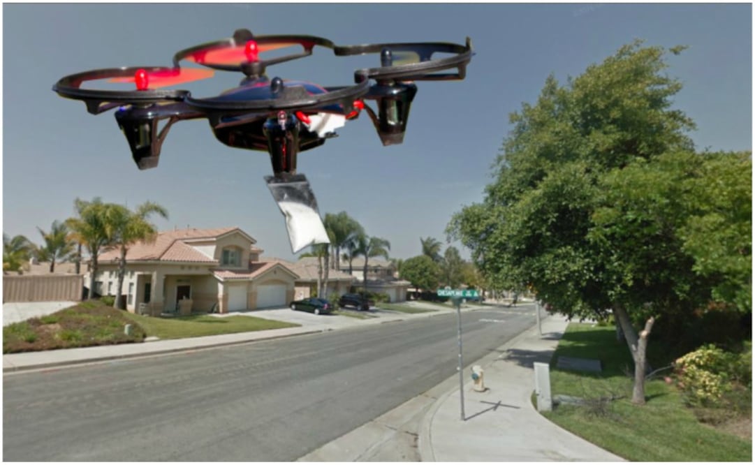 Una pareja de padres distribuía drogas por medio de un dron, que volaba de su patio trasero al otro lado de la calle para distribuir la mercancía